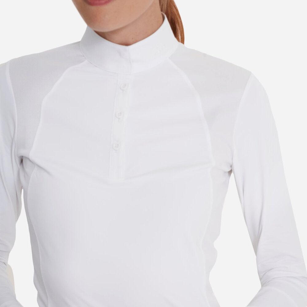 Equiline White Equestrian Show Shirt - Size S